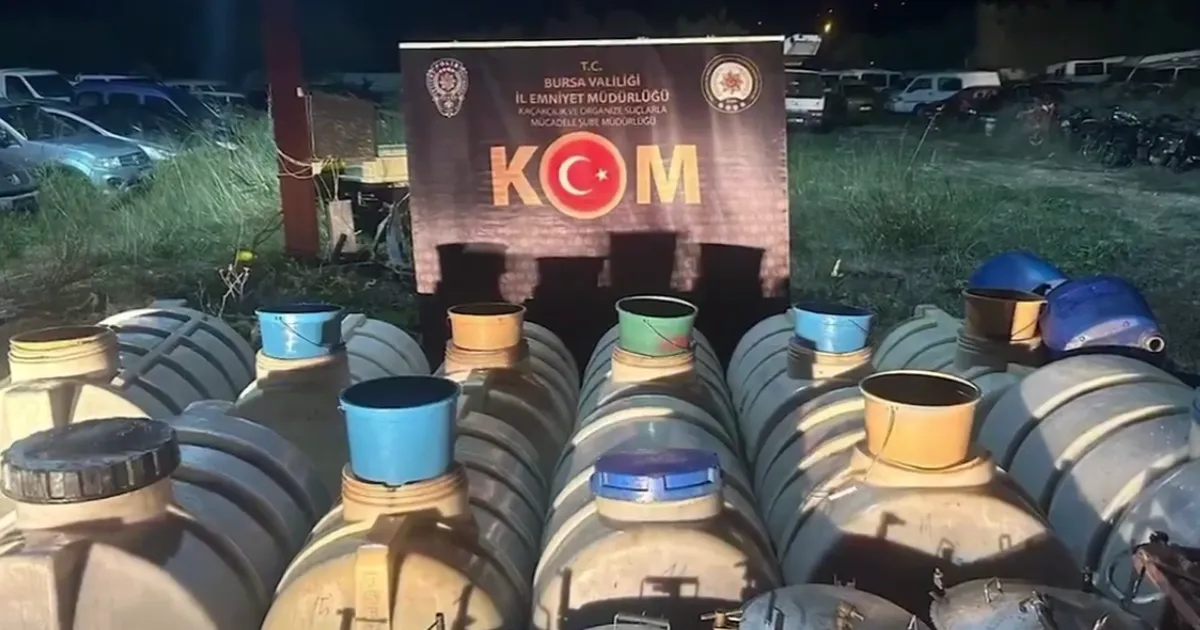 Bursa’da binlerce litre sahte alkole Çengel! 2 tutuklama