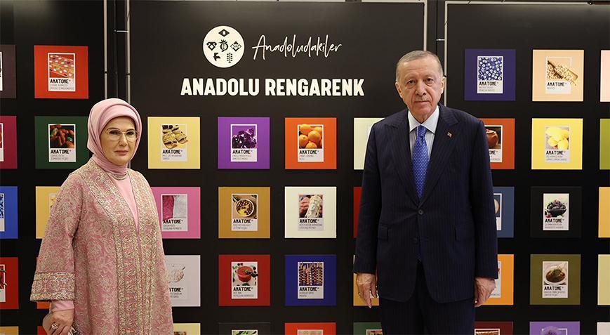 Erdoğan eşi Emine Erdoğan ile ‘Anadoludakiler Projesi’ sergisini gezdi