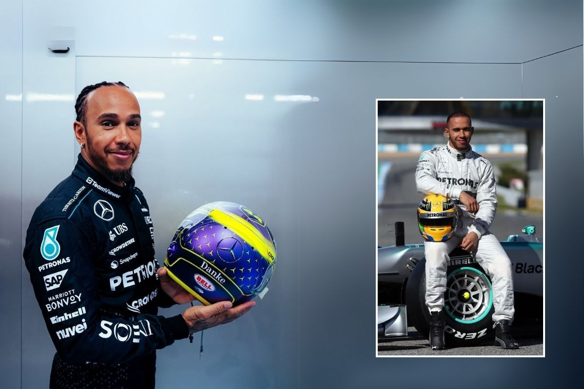 Lewis Hamilton, Mercedes’e veda edeceği Abu Dabi GP’de takacağı kaskı tanıttı