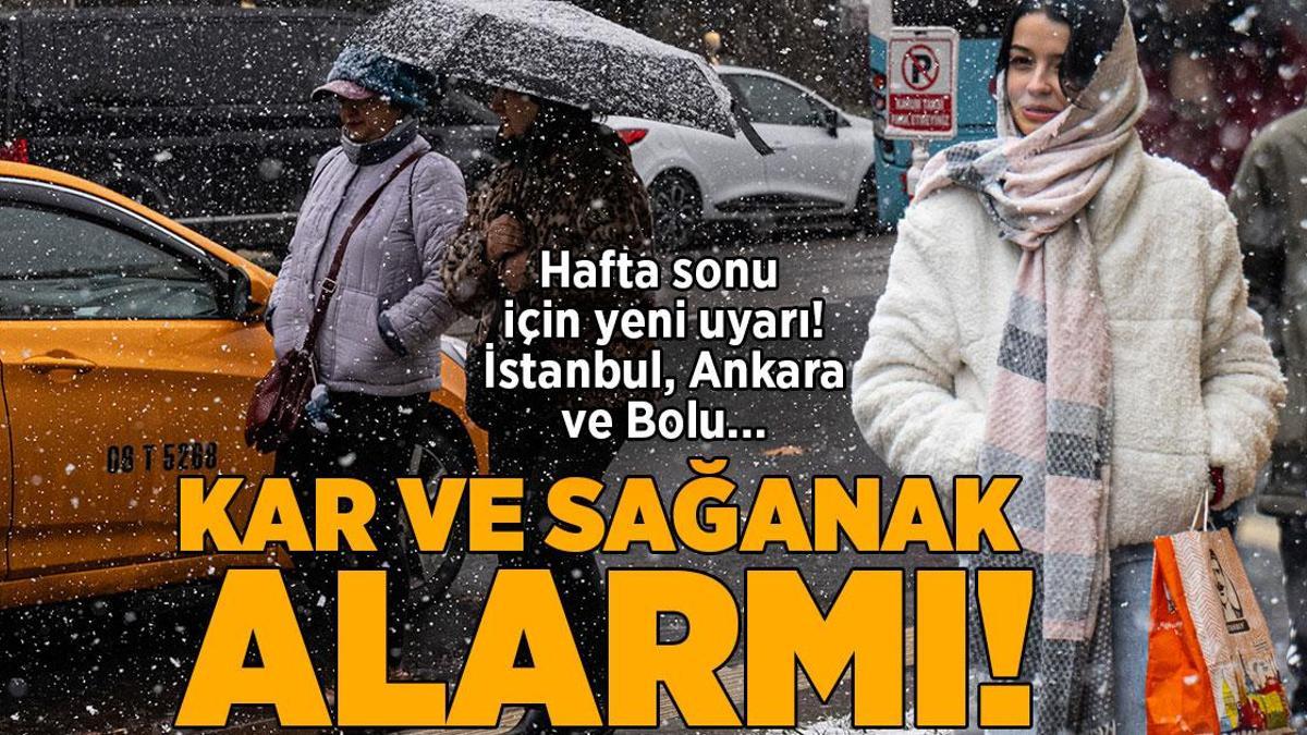 Son dakika… Meteoroloji saat verip uyardı! Karla karışık yağmur, sağanak ve kar