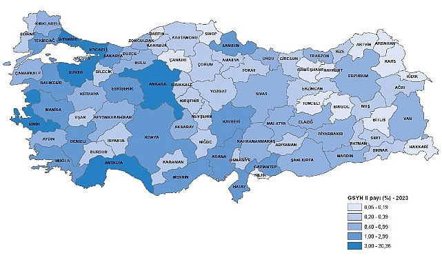 Tuik: Gayrisafi Yurt İçi Hasıladan 2023 yılında en yüksek payı %30,4 ile İstanbul aldı