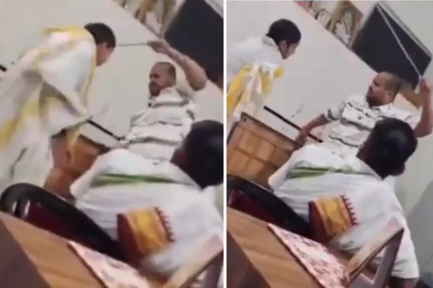 Küçük kızı defalarca kırbaçladı