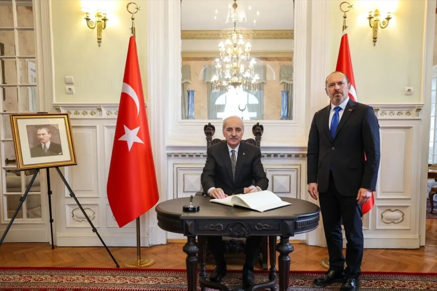 Kurtulmuş Bükreş Büyükelçiliğini Ziyaret Etti