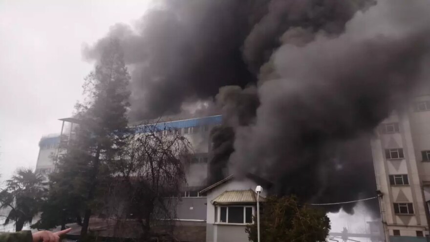 Trabzon’da Fındık Fabrikasında Yangın