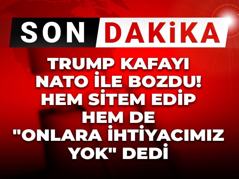 Trump kafayı NATO ile bozdu! Hem sitem edip hem de “Onlara ihtiyacımız yok” dedi