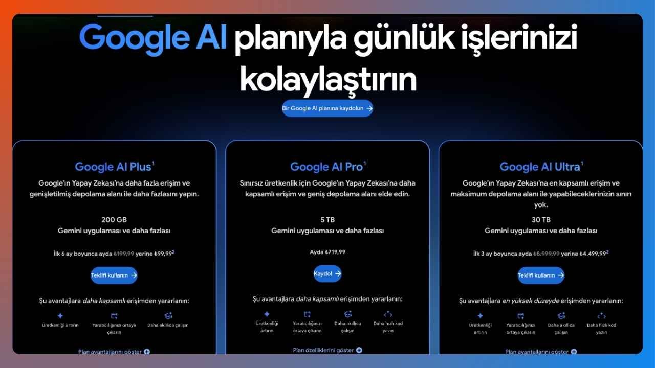 Google AI Pro planı artık 5 TB depolama ve Home Premium içeriyor