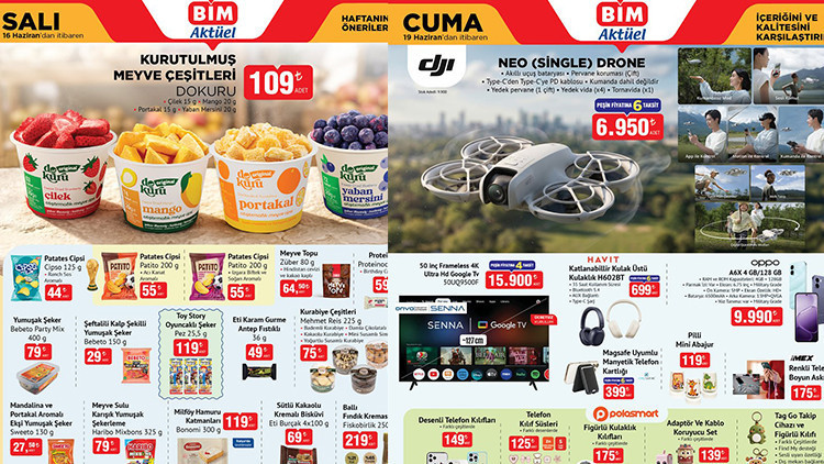 BİM AKTÜEL 16-17-19 HAZİRAN 2026 KATALOĞU – İNDİRİMLİ ÜRÜNLER AFİŞİ || Bu Hafta BİM’de Hangi Ürünler İndirimde? İşte Tam Liste ve Sayfa Sayfa Bim Aktüel Broşürü Drone Getiriyor