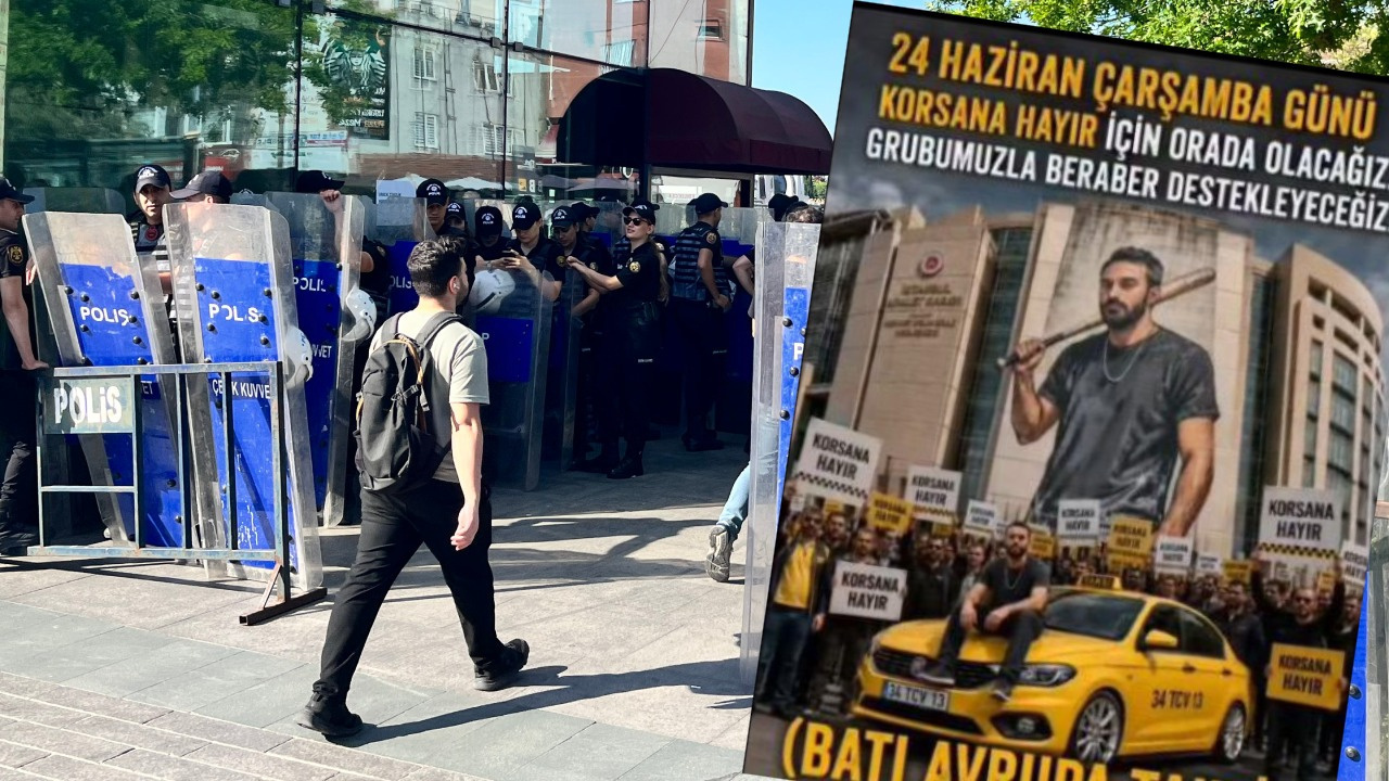 Çağlayan’da yoğun güvenlik önlemleri! Taksiciler ile paylaşımlı sürücüler karşı karşıya: Beyzbol sopalı çağrı