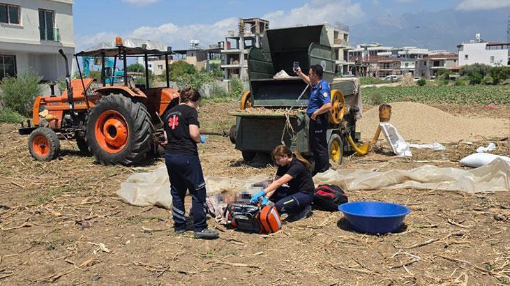 Hatay’da feci son! Harman makinesine düşen genç hayatını kaybetti