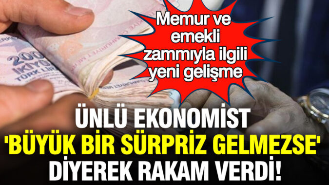 Memur ve emekli zammıyla ilgili yeni gelişme: Ünlü ekonomist ‘Büyük bir sürpriz gelmezse’ diyerek rakam verdi