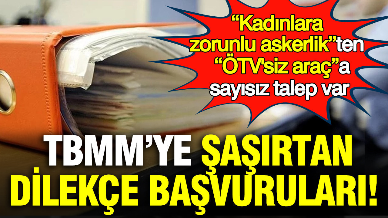 TBMM’ye şaşırtan dilekçe başvuruları: “ÖTV’siz araç” ve “Kadınlara zorunlu askerlik” talepleri gündem oldu