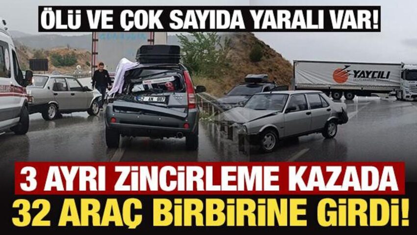 32 arac birbirine girdi 3 ayri zincirleme kazada olu ve cok sayida yarali var b1lFyeKP.jpg
