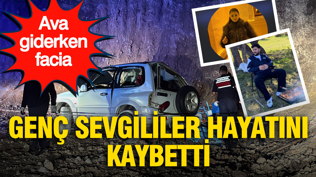 Ava giderken facia: Cip uçuruma yuvarlandı, genç sevgililer yaşamını yitirdi