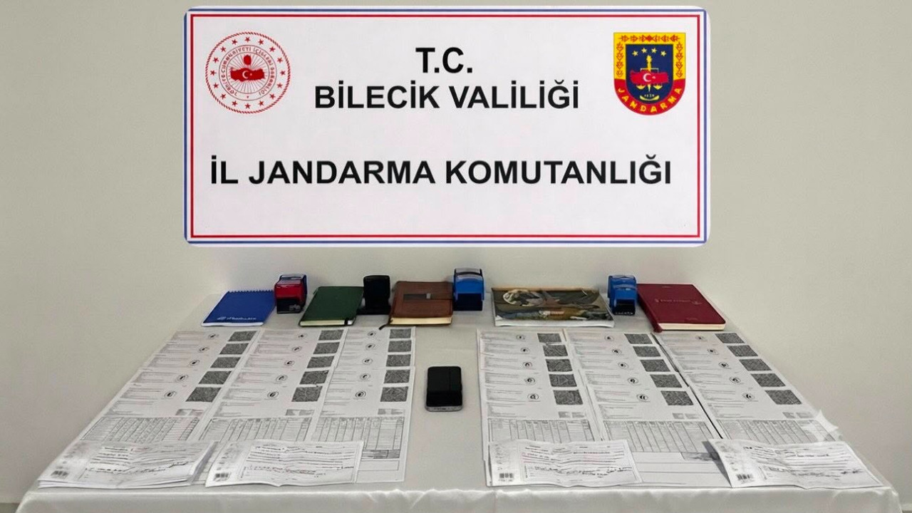 Bilecik’te jandarmadan sahte fatura operasyonu: 2 gözaltı