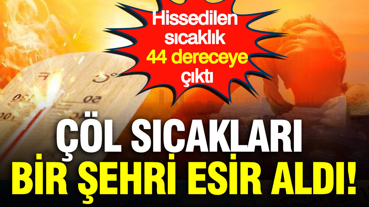 Çöl sıcakları bir şehri esir aldı: Hissedilen sıcaklık 44 dereceye çıktı