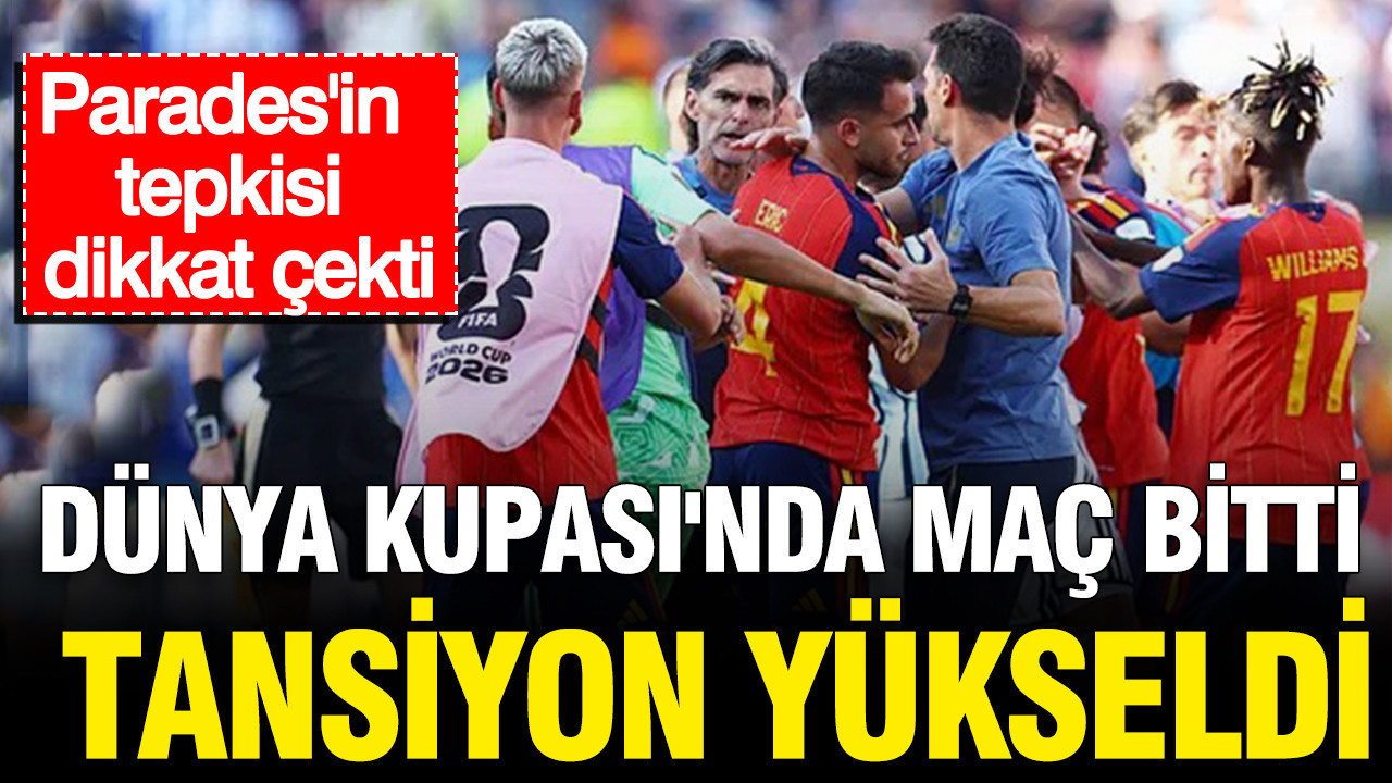 Dünya Kupası’nda maç bitti, tansiyon yükseldi: Parades’in tepkisi dikkat çekti