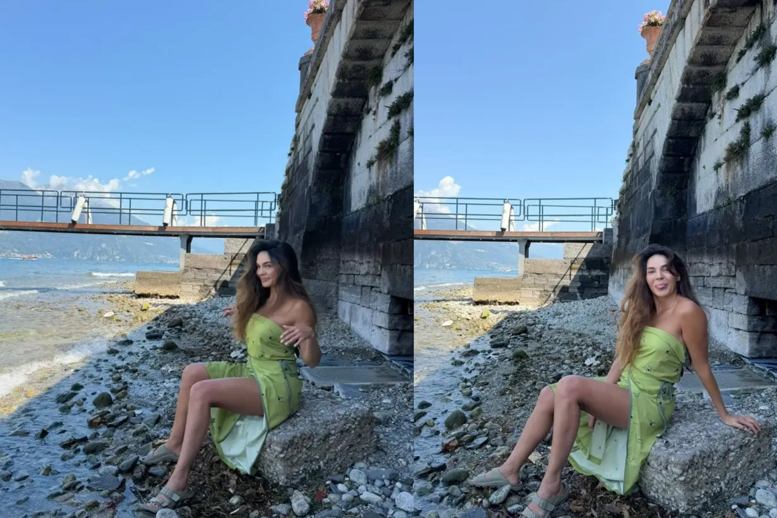 Ebru Şahin’in Como Gölü keyfi, pozlarını sosyal medya hesabından paylaştı