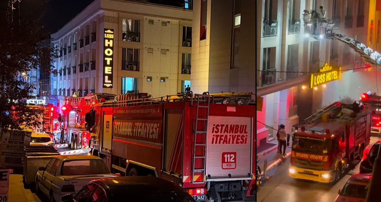 Esenyurt’ta otel yangını: Müşteriler korku dolu anlar yaşadı