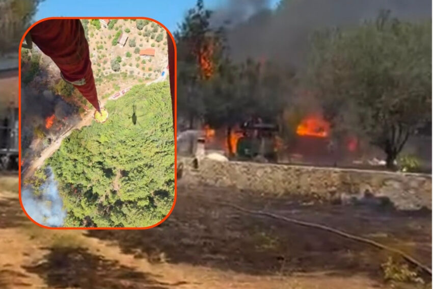 Gocekte baslayan ve ruzgarin etkisiyle buyuyen yangin villalara dayandi 62ug737W.jpg
