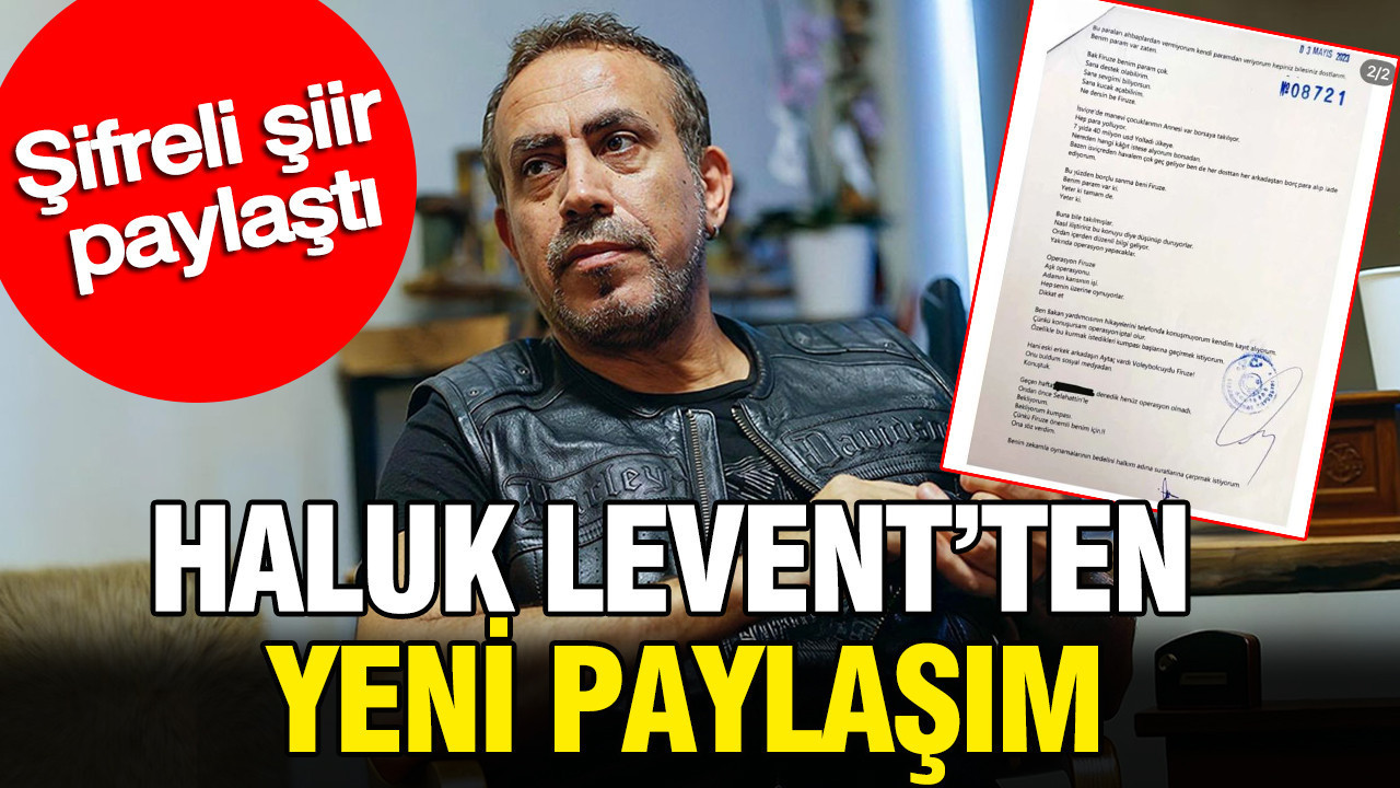 Haluk Levent’ten yeni paylaşım: Şifreli şiir paylaştı