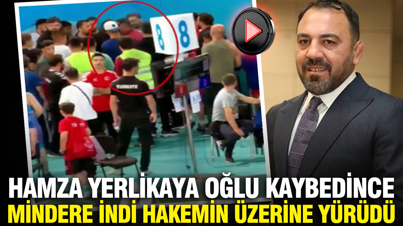 Hamza Yerlikaya oğlu kaybedince mindere indi hakemin üzerine yürüdü