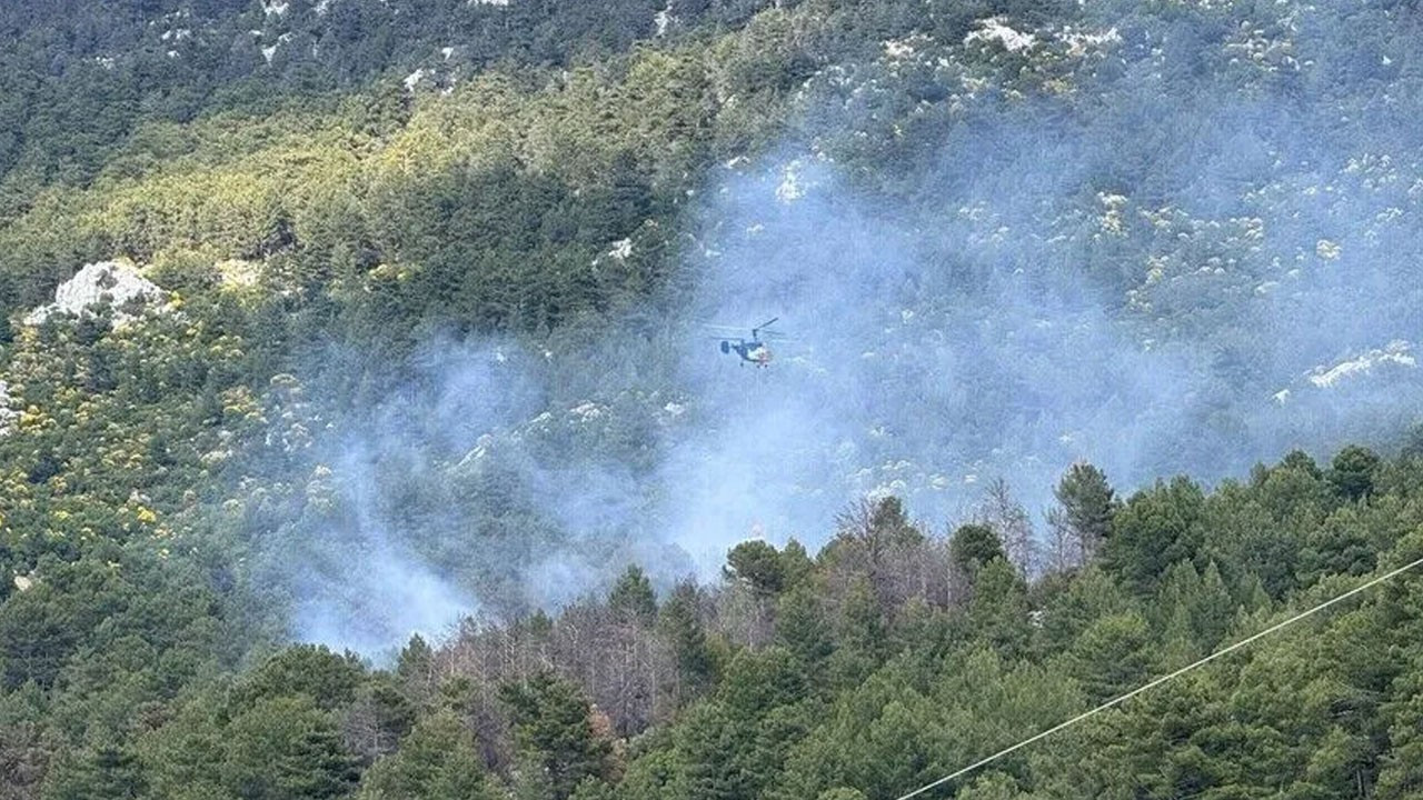 Kaş’ta orman yangını: Müdahale havadan ve karadan sürüyor