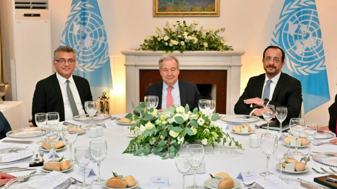 Kıbrıs’ta kritik zirve: Erhürman, Guterres ve GKRY lideri ile bir araya geldi