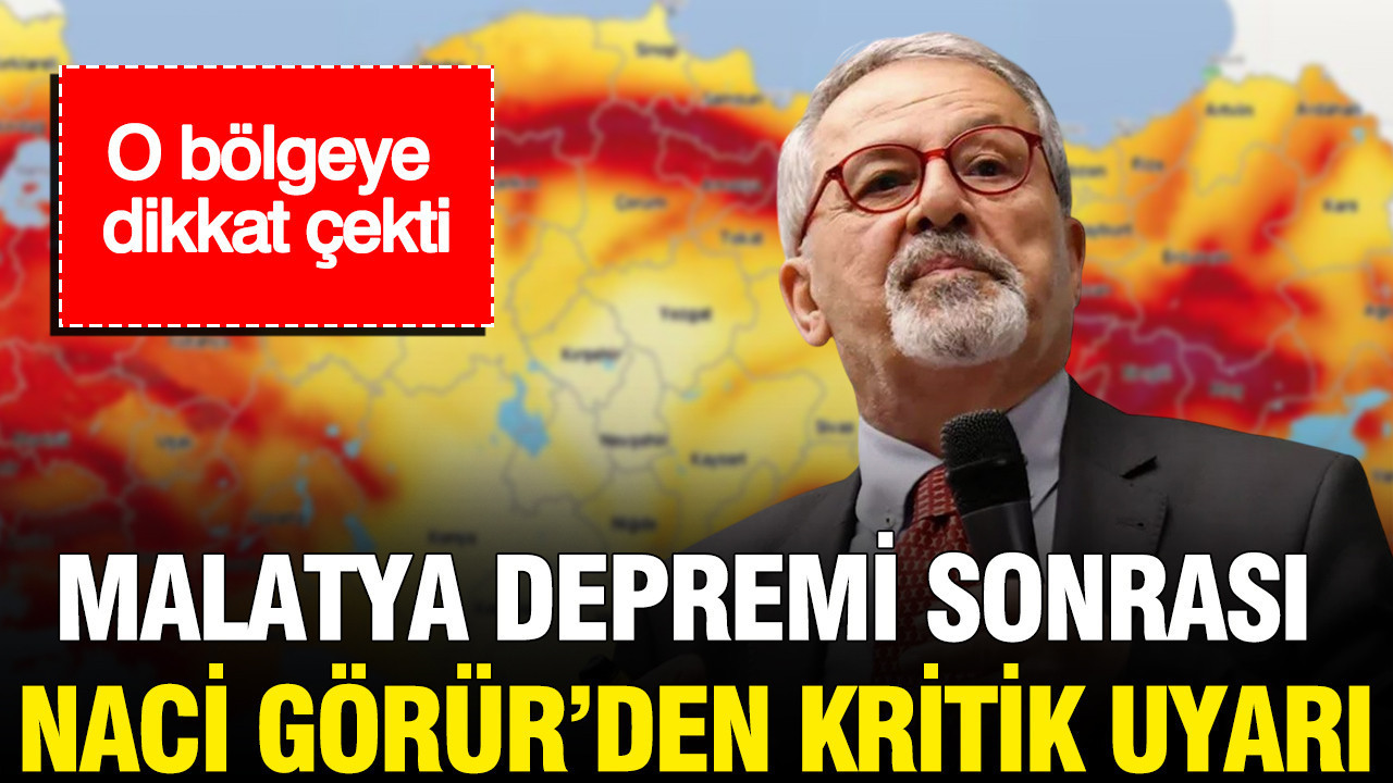 Malatya depremi sonrası Naci Görür’den kritik uyarı: O bölgeye dikkat çekti