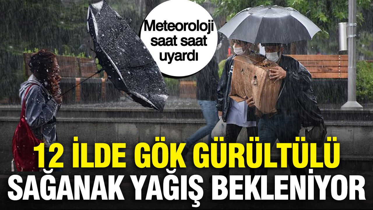Meteoroloji saat saat uyardı: 12 ilde gök gürültülü sağanak yağış bekleniyor