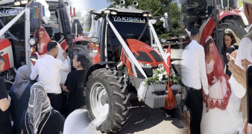 Osmaniyede traktor gelin arabasi oldu p18YyAvW.jpg