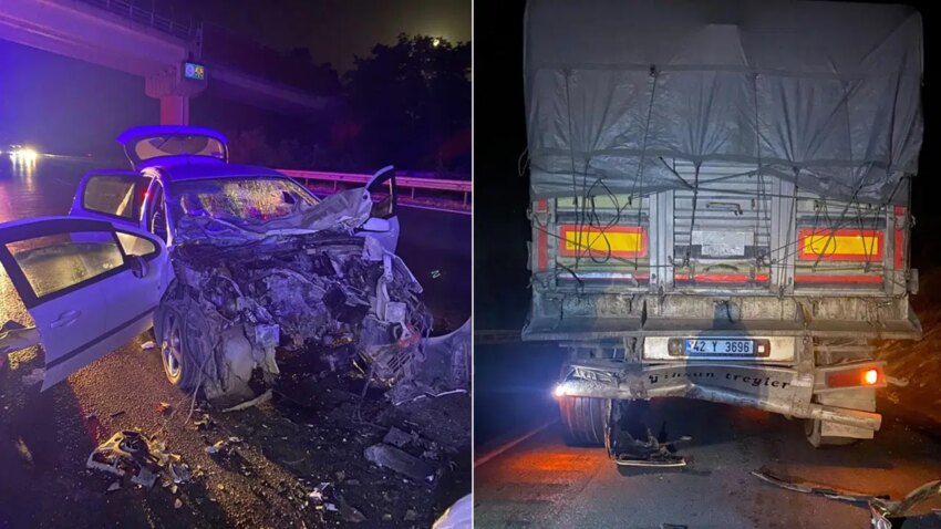Otomobil kamyona carpti 1 olu 2si cocuk 3 yarali fr4FETG8.jpg