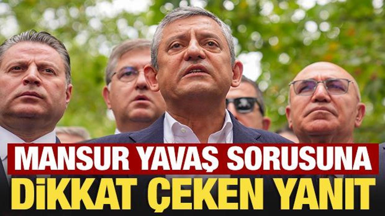 Özgür Özel’den son dakika Mansur Yavaş açıklaması