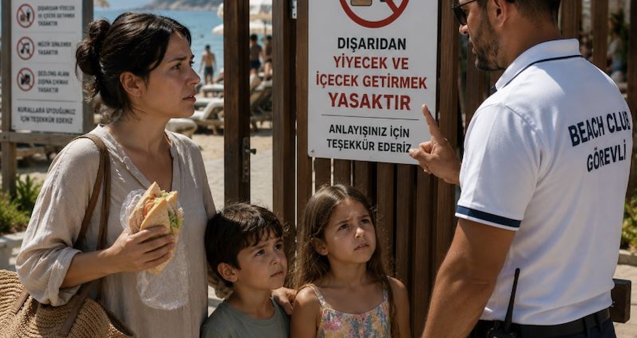 Plajlarda ‘sandviç polisi’ uygulaması: Çantalar bir bir denetleniyor