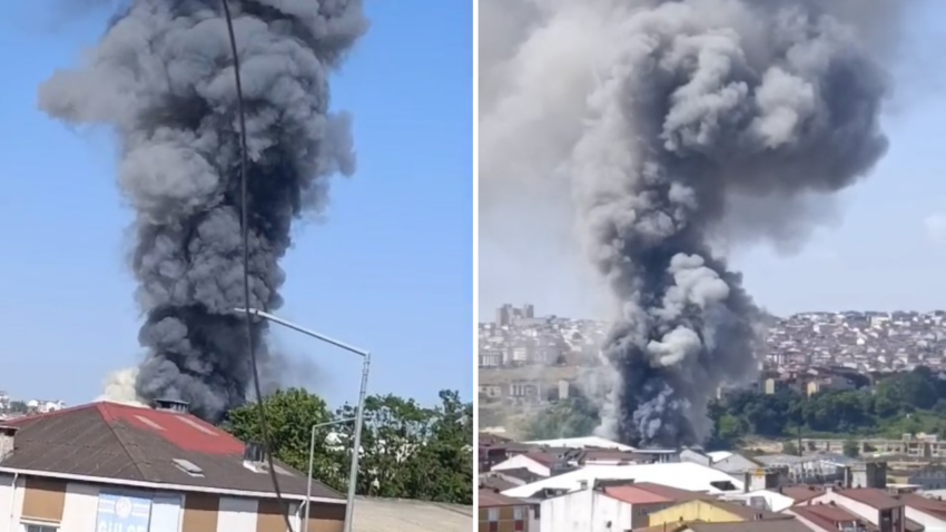 Son dakika istanbulda fabrika yangini ekipler olay yerine sevk edildi KBDY23VO.png