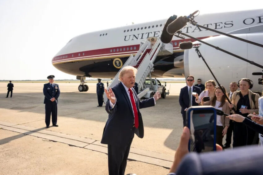 Trump turkiyeye gelisinde bindigi ancak donusunde kullanmadigi katarin hediyesi ucakla ilgili yeni gelismeyi acikladi 91mQf9KR.jpg