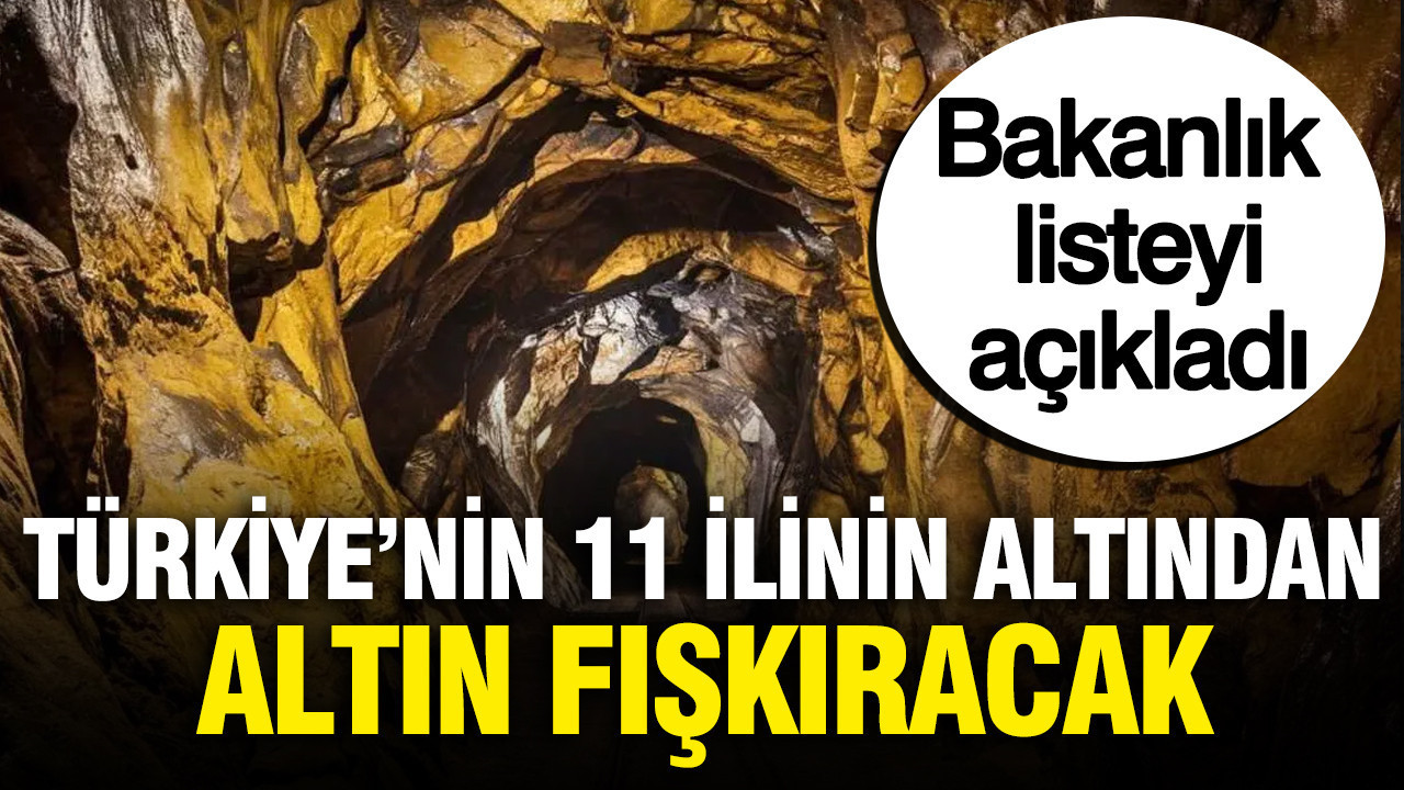 Türkiye’nin 11 ilinin altından altın çıkarılacak: Bakanlık listeyi açıkladı