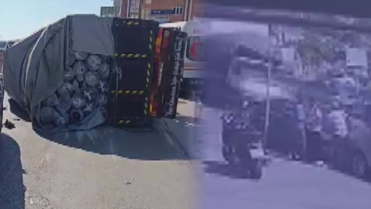 Tuzlada korkutan kaza kontrolden cikan kamyonet yola devrildi BdT2raNf.jpg