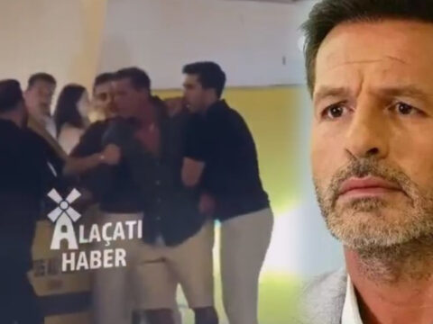Uzak sehir oyunculari alper cankaya atakan ozkaya ve nihat altinkayanin alacatidaki taksi kavgasi kamerada HQE5qXqu.jpg
