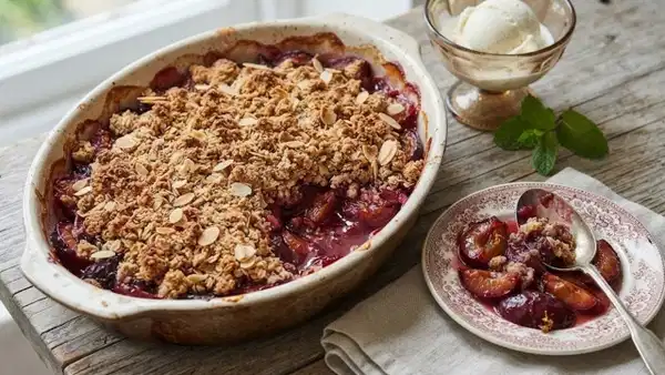 Yazin en hafif tatlilarindan erikli crumble tarifi tJKlA7mG.jpg