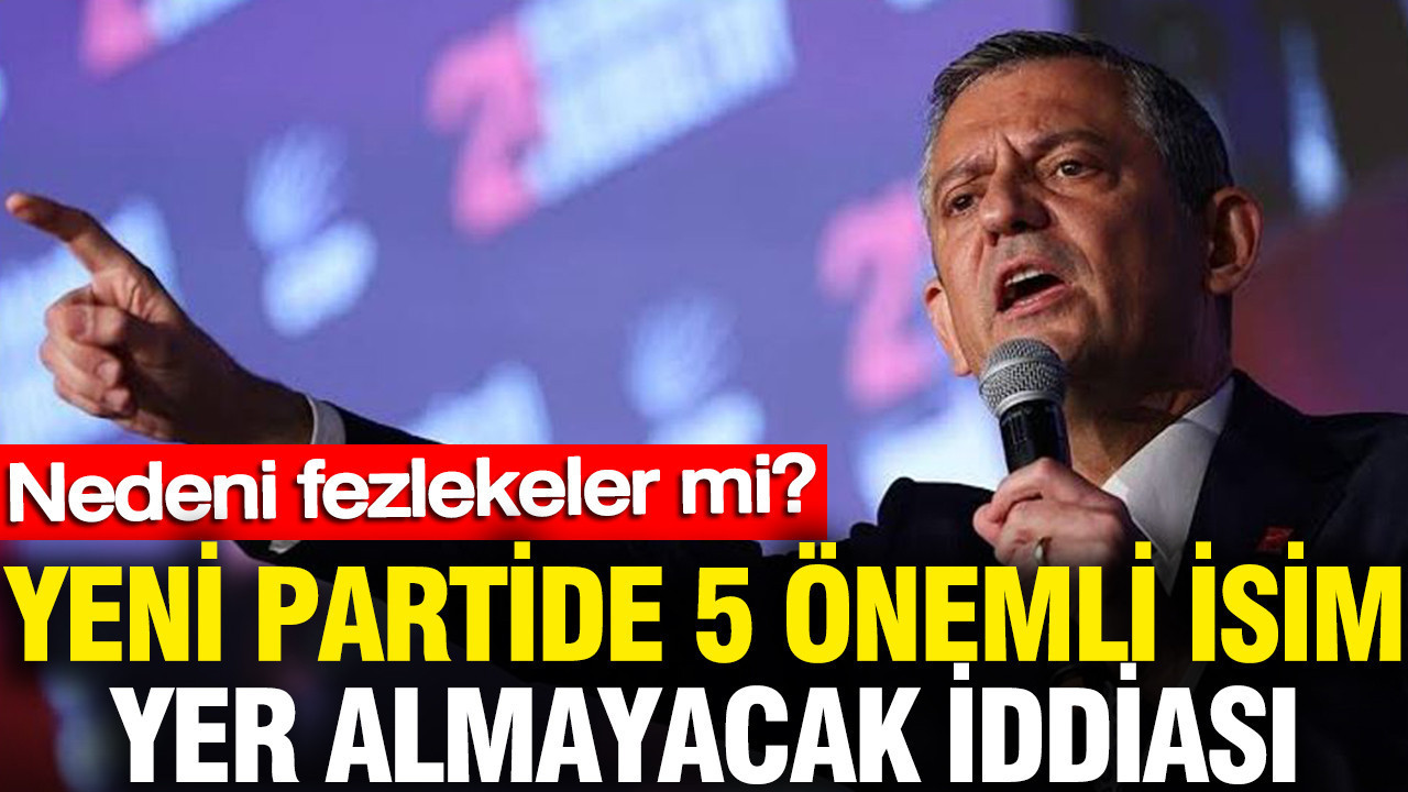 Yeni partide 5 önemli isim yer almayacak iddiası: Nedeni fezlekeler mi?