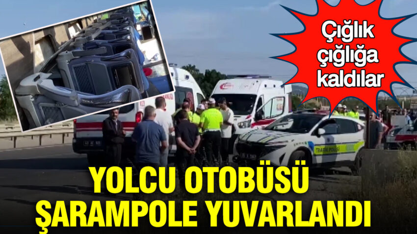 Yolcu otobusu sarampole yuvarlandi ciglik cigliga kaldilar 20 yarali 9H7LP9SP.jpg