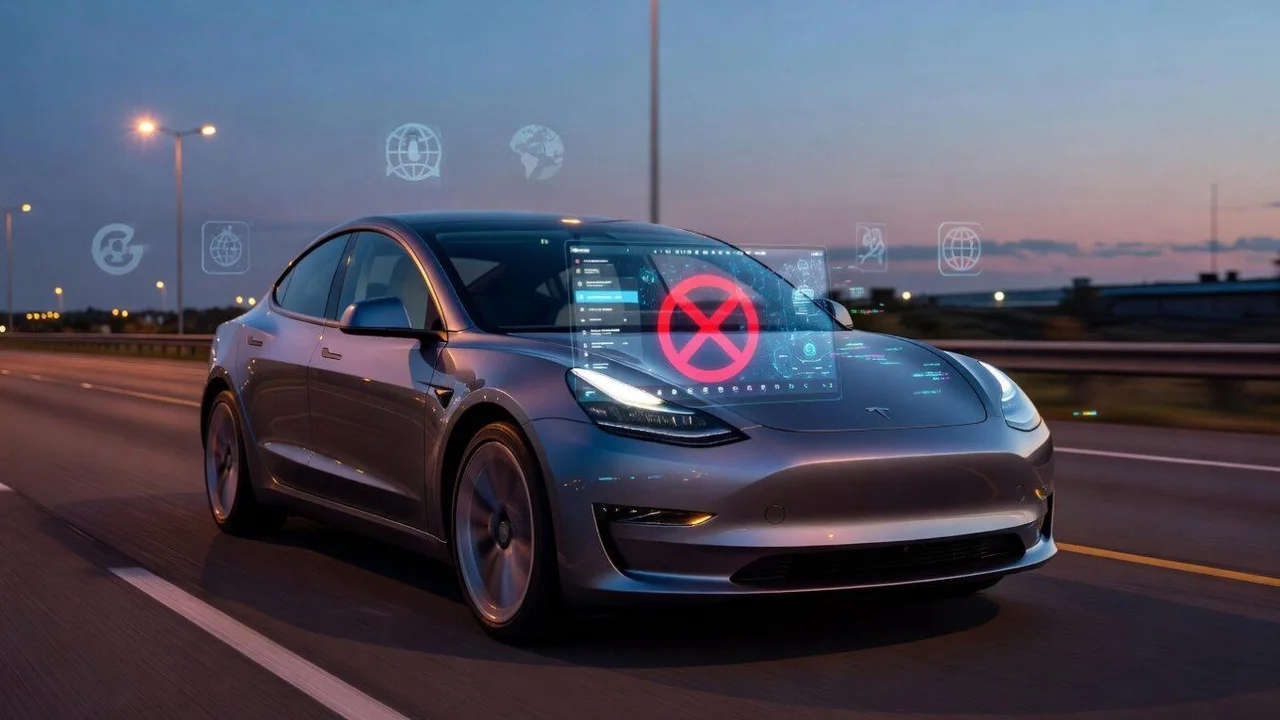 Tesla FSD Kaza Yaptı: Araç İkiye Bölündü